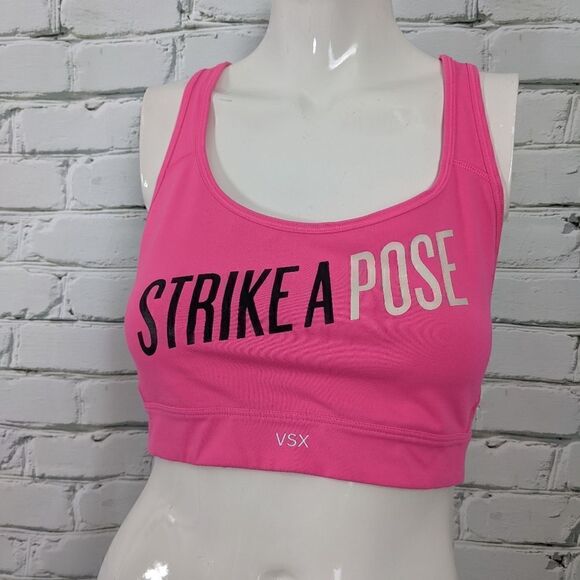 Victoria secret VSX Sports bra Pink Strike a Pose size medium - Picture 1 of 5